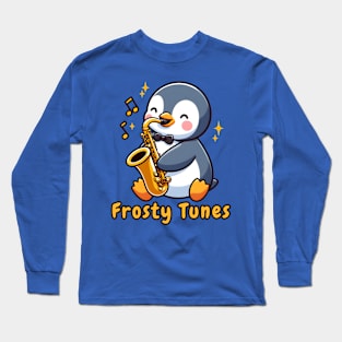 Penguin saxophone player Long Sleeve T-Shirt